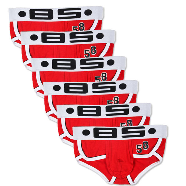 6Pcs/Lot Sexy Lingerie Men Underwear Briefs Cotton Soft Mens Underpants Cueca Male Panties Breathable Slip Briefs Underwear Man