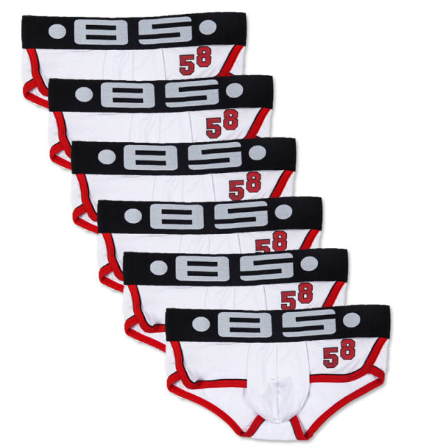 6Pcs/Lot Sexy Lingerie Men Underwear Briefs Cotton Soft Mens Underpants Cueca Male Panties Breathable Slip Briefs Underwear Man