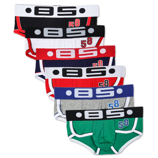 6Pcs/Lot Sexy Lingerie Men Underwear Briefs Cotton Soft Mens Underpants Cueca Male Panties Breathable Slip Briefs Underwear Man
