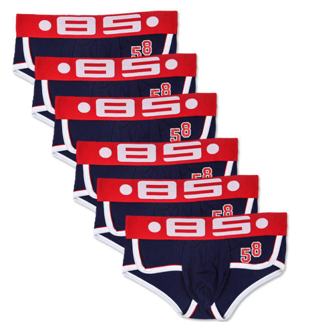 6Pcs/Lot Sexy Lingerie Men Underwear Briefs Cotton Soft Mens Underpants Cueca Male Panties Breathable Slip Briefs Underwear Man