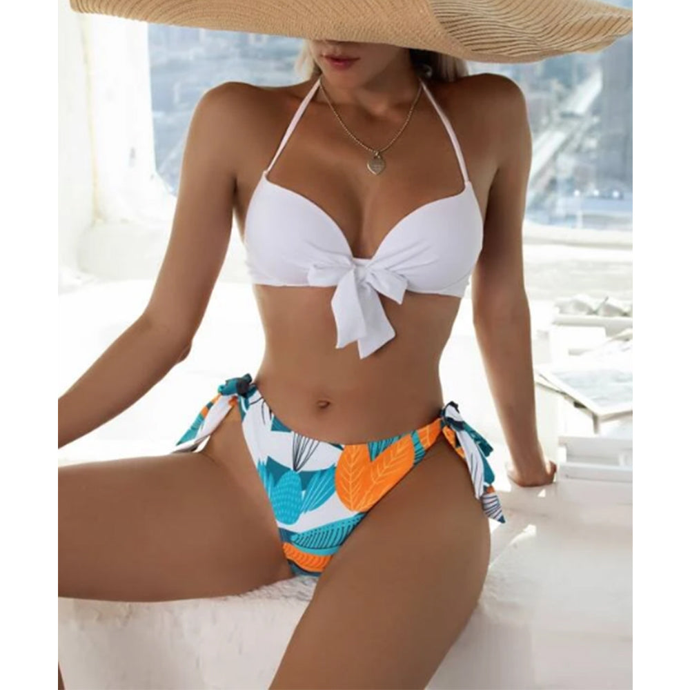 Sexy Bikinis And Cover Set Women Swimsuit Printed Swimwear High Waist Summer Strappy Bathing Suit Beach Wear Biquini Female