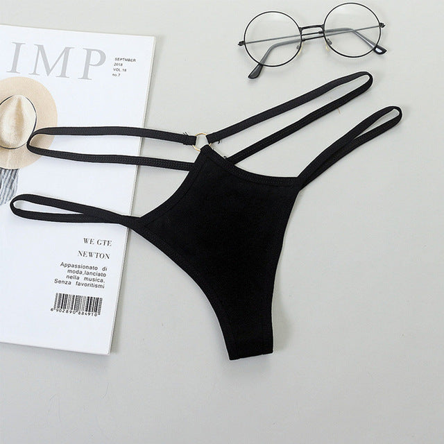 Thin Strap Thong Women Low Waist Panties Sexy Underwear Ladies Briefs Lingere Panty Underware Comfortable Womens Lingerie Thongs