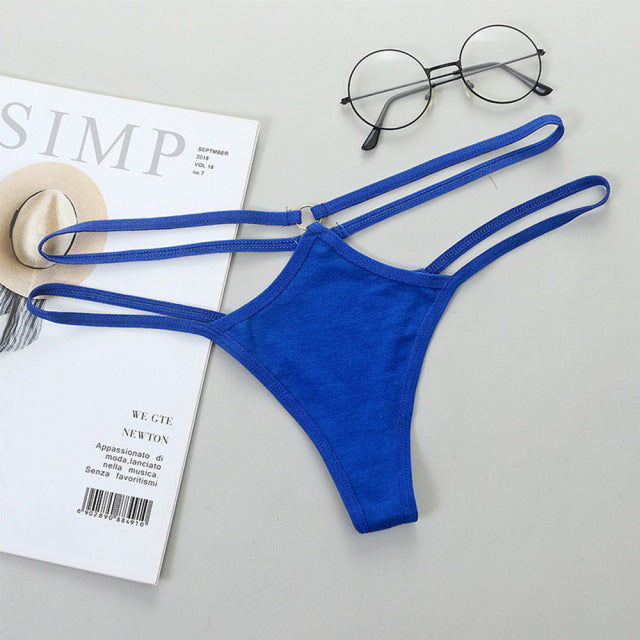 Thin Strap Thong Women Low Waist Panties Sexy Underwear Ladies Briefs Lingere Panty Underware Comfortable Womens Lingerie Thongs
