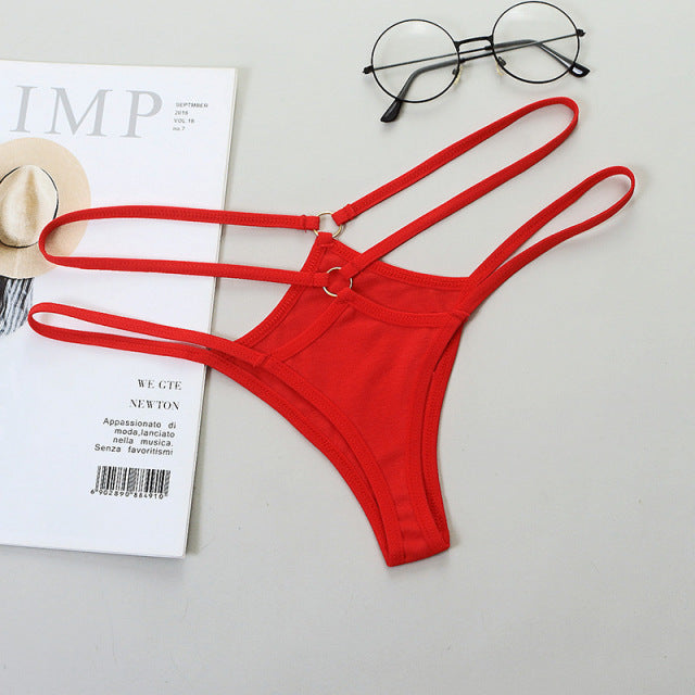 Thin Strap Thong Women Low Waist Panties Sexy Underwear Ladies Briefs Lingere Panty Underware Comfortable Womens Lingerie Thongs