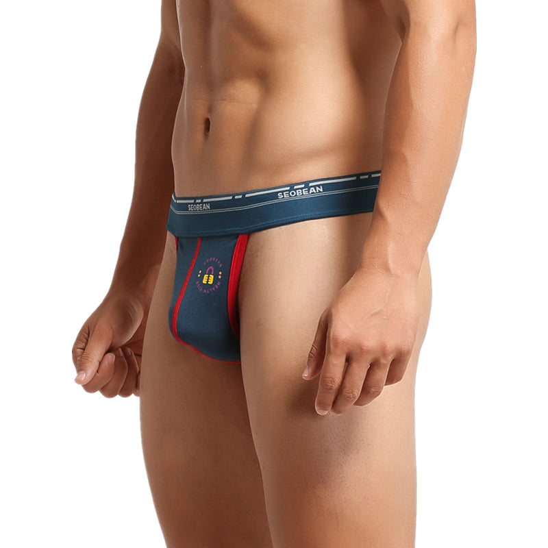 SEOBEAN Men Sexy T Back Thong Cotton Underwear Men Briefs Breathable Low waist Sweat-absorbent Panties Underpants men thongs
