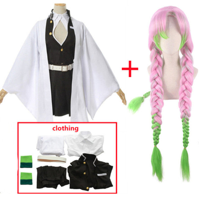 Anime Demon Slayer Kimetsu no Yaiba Mitsuri Kanroji Cosplay Costume Kisatsutai Sexy Women Kimono Uniform Halloween clothes