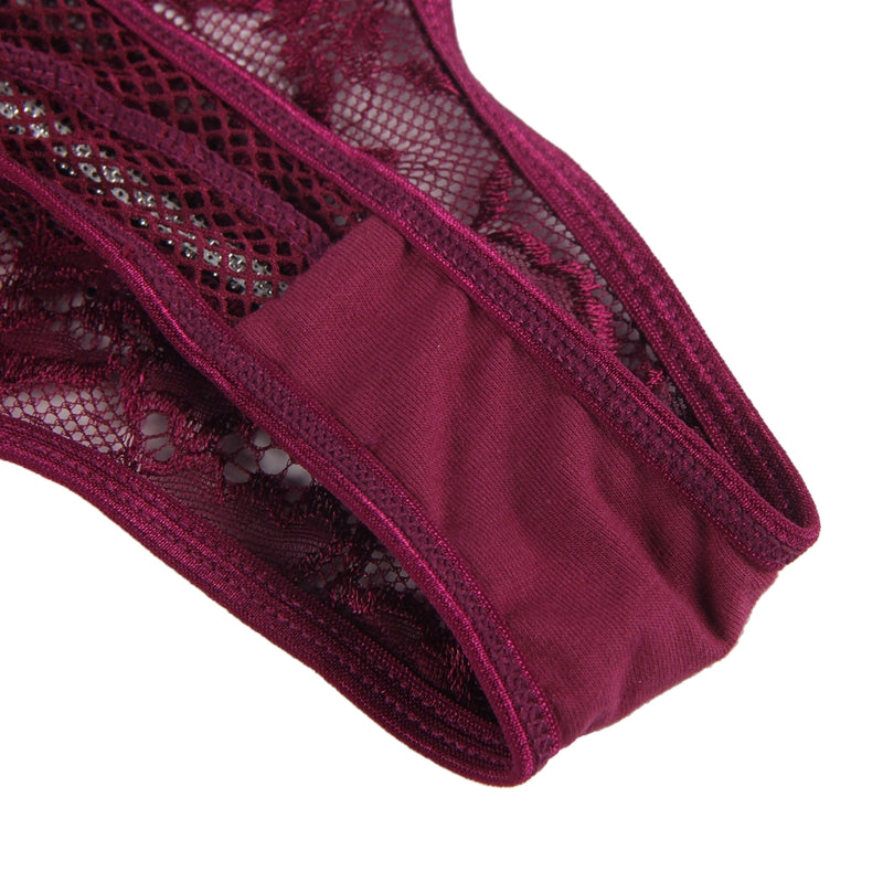 Comeondear Women One Piece Sheer Fishnet Halter Teddy Bodysuit Floral Lace Zipper Deep V High Cut Thong Leotard Bodysuits