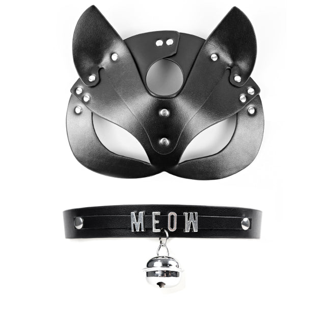 Fullyoung Sexy Leather Mask Bunny Girl Cosplay Masquerade Erotic Halloween Carnival Party Masks Bdsm Bondage Games Fetish Mask