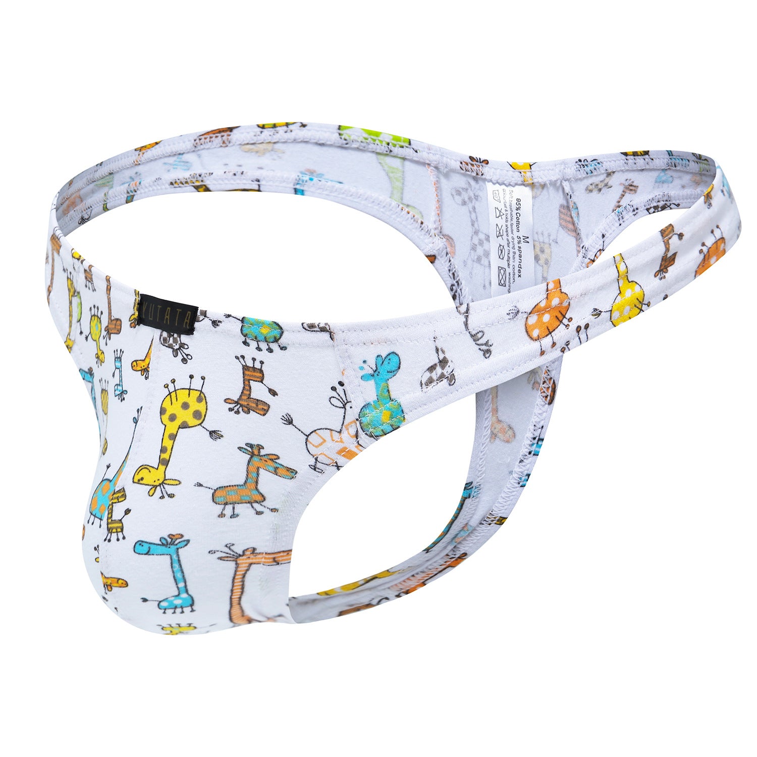 Mens Thong Underwear Sexy Cotton Print U-convex Pouch Men Thongs G-Strings Tangas Hombre Ropa Interior T-back Thongs