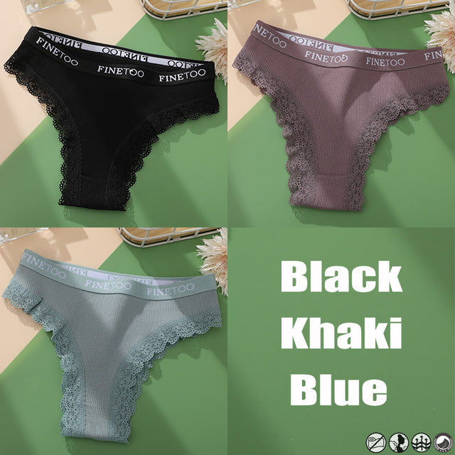 Cotton Panties Brazilian Style  Underwear Underpants 3PCS/Set