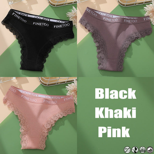 Cotton Panties Brazilian Style  Underwear Underpants 3PCS/Set