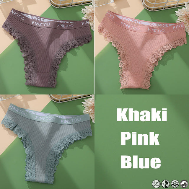 Cotton Panties Brazilian Style  Underwear Underpants 3PCS/Set