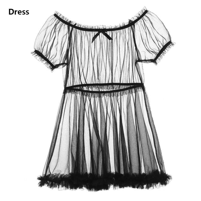 Lingerie White White Erotic Perspective Kawaii Lace Sleepwear Temptation