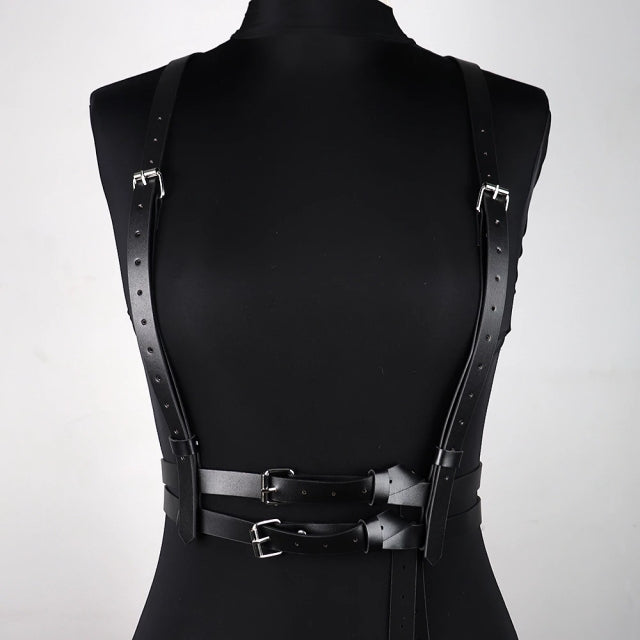 UYEE Women Suspender Leather Harness Belt Chain Body Sexy Bondage Women Harness Gothic Garter Belt Lingerie Harajuku Punk