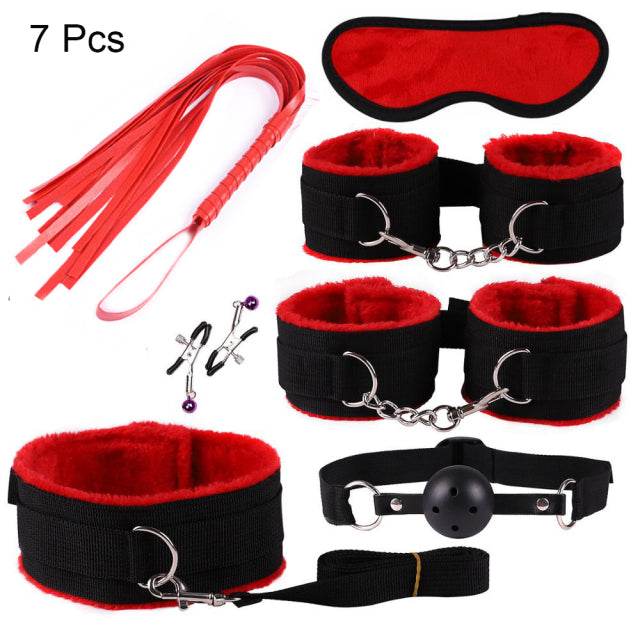 Leather  Sex Toys For Adult Game Erotic BDSM Sex Kits Bondage Handcuffs Sex Game Whip Gag SM Bdsm Toys Nipple Clamps