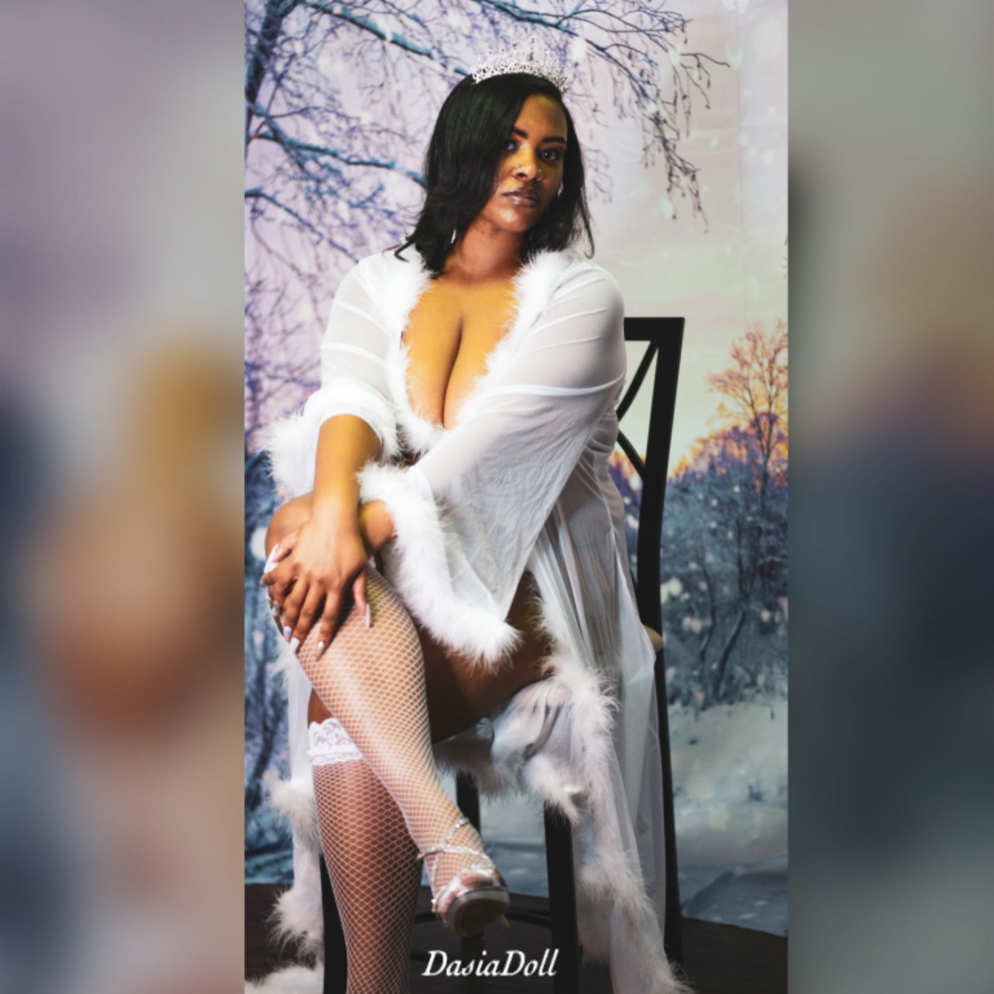Comeondear Plus Size Lace Robes Kimono Fur Wedding Robe For Bridesmaids And Bride Robe Mesh Sleepwear Night Gown Sexy Lingerie