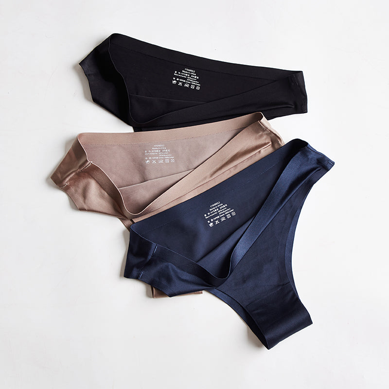 BANNIROU Panties Underwear Fitness Sports Seamless Female Lingerie Sexy T-back G-string Thong Ice Silk