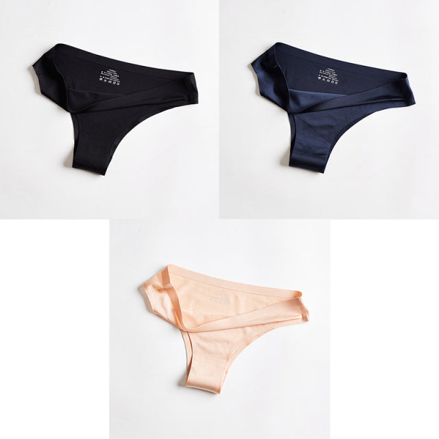 BANNIROU Panties Underwear Fitness Sports Seamless Female Lingerie Sexy T-back G-string Thong Ice Silk