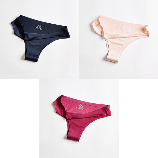 BANNIROU Panties Underwear Fitness Sports Seamless Female Lingerie Sexy T-back G-string Thong Ice Silk
