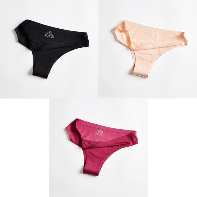 BANNIROU Panties Underwear Fitness Sports Seamless Female Lingerie Sexy T-back G-string Thong Ice Silk