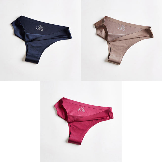 BANNIROU Panties Underwear Fitness Sports Seamless Female Lingerie Sexy T-back G-string Thong Ice Silk