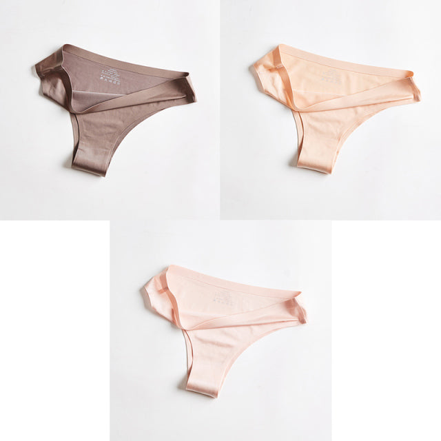 BANNIROU Panties Underwear Fitness Sports Seamless Female Lingerie Sexy T-back G-string Thong Ice Silk