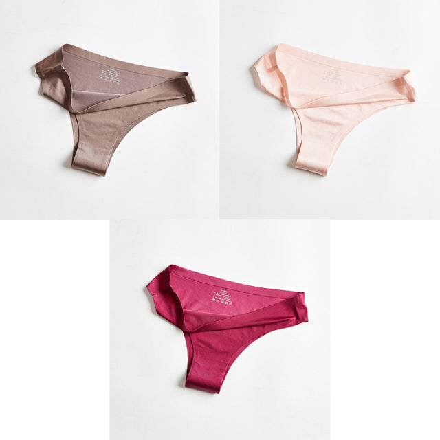 BANNIROU Panties Underwear Fitness Sports Seamless Female Lingerie Sexy T-back G-string Thong Ice Silk