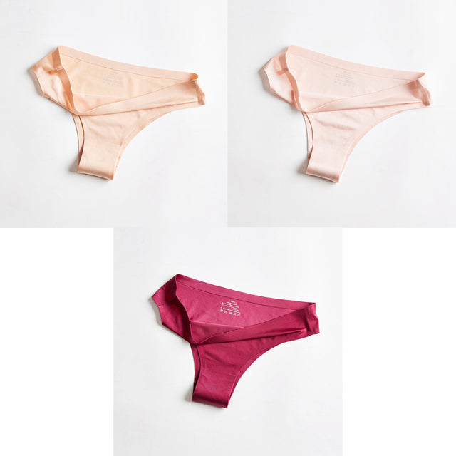 BANNIROU Panties Underwear Fitness Sports Seamless Female Lingerie Sexy T-back G-string Thong Ice Silk