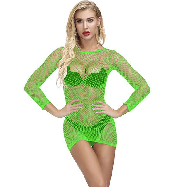 Women Erotic Sexy Lingerie Lace Dress with Thong See-through Erotic Lingerie Teddy Bear Babydoll Pajamas Erotic Exotic Costumes