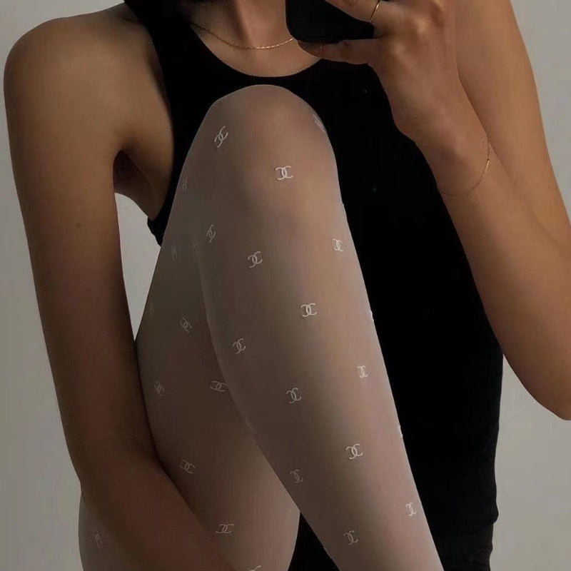 Women Tight Pantyhose Fashion Stockings High Quality Tights Letter Design Luxury Pantyhose Sexy Stockings Fishnet Mesh Socks
