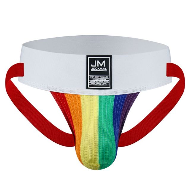 JOCKMAIL Jockstrap Sexy Thongs Athletic Supporters for Men ,Lace Up jock Strap,Lacing Penis Pouch String Open Gay Underwear