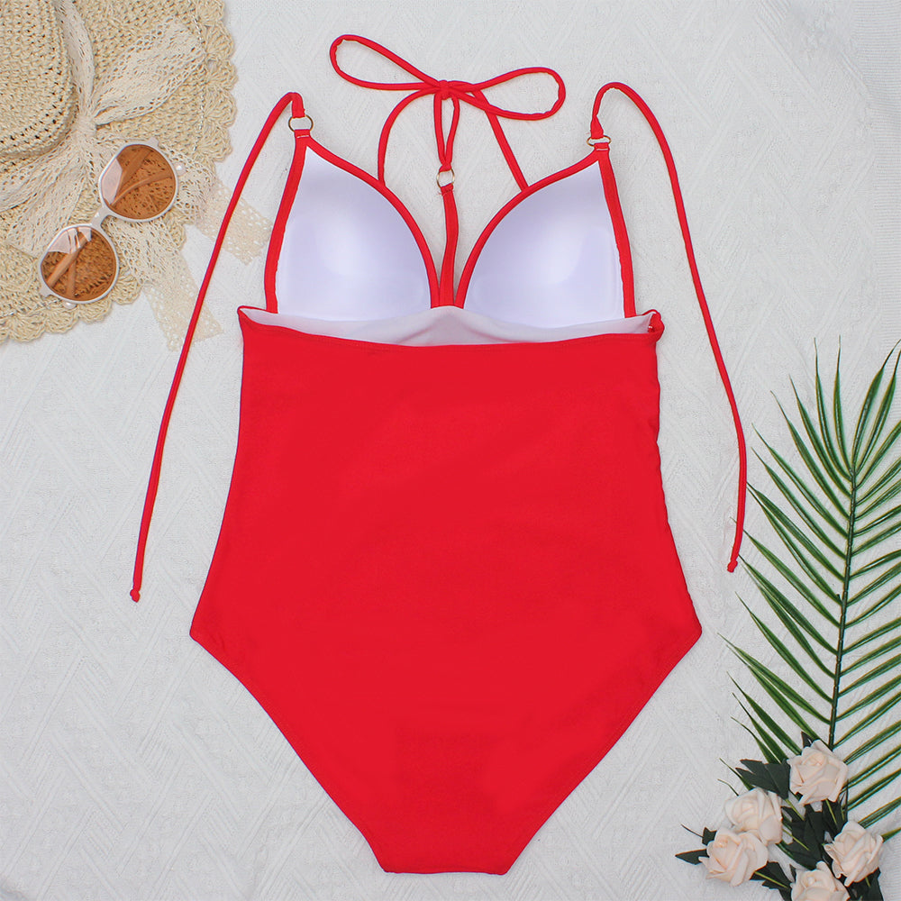 Hot Pink Swimwear One-piece Women Swimsuit New Bodysuit Push Up Twist Swimsuit Summer Beach Bathing Suits Sexy Monokini