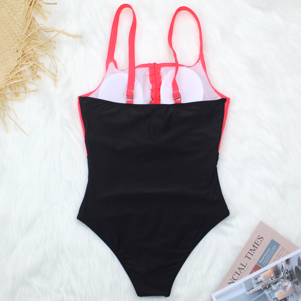 Hot Pink Swimwear One-piece Women Swimsuit New Bodysuit Push Up Twist Swimsuit Summer Beach Bathing Suits Sexy Monokini