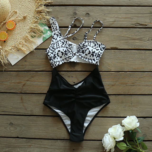 Cut Out One Piece Swimsuit Women Push Up Swimming Suit Bathing Suit Halter Beachwear Monokini XL One Piece Swimwear Women