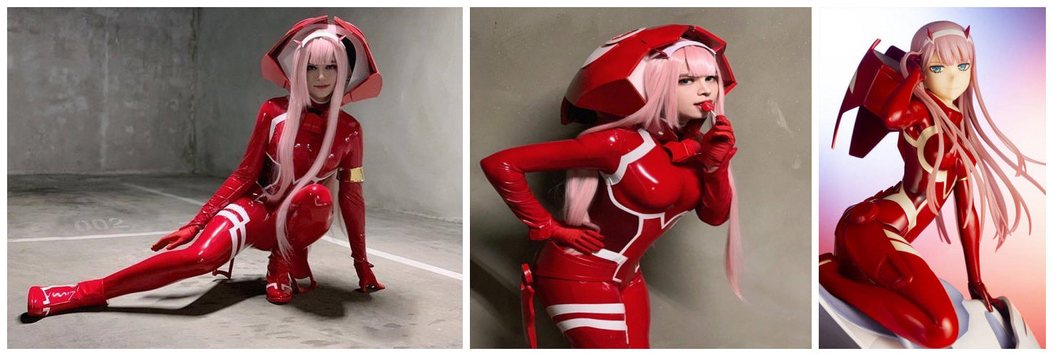 Zero Two Cosplay Costume Sexy Zentai Suit Darling In The Franxx 02Cosplay Woman Jumpsuit Bodysuit Halloween Carnival Party Dress