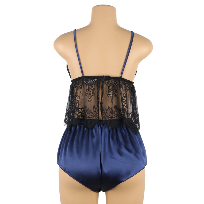 Comeondear Spaghetti Strap Pajama Set Sleeveless Pyjamas Sleep Shorts Set Big Size Lace Trim Pijama Suit Sleepwear Sexy Nighties