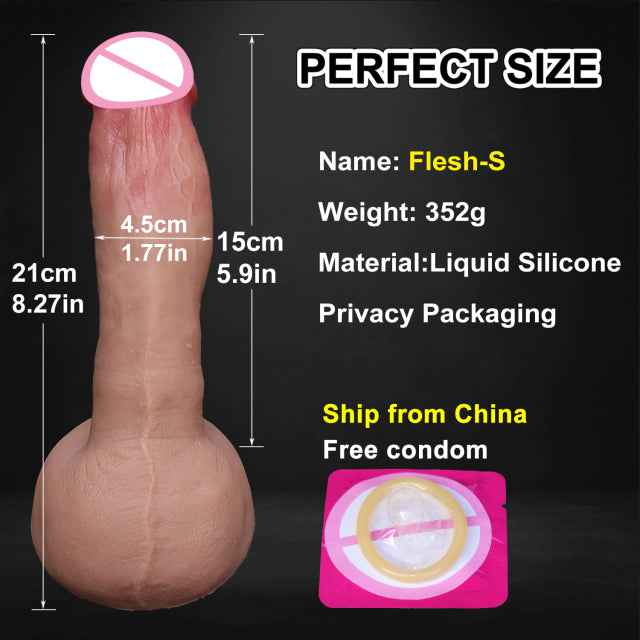 Skin Feel Realistic Rubber Dildo Lesbian Masturbators Silicone Dick Big Suction Cup Penis Anal Plug Sex Toy for Men Women