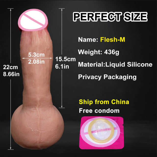 Skin Feel Realistic Rubber Dildo Lesbian Masturbators Silicone Dick Big Suction Cup Penis Anal Plug Sex Toy for Men Women