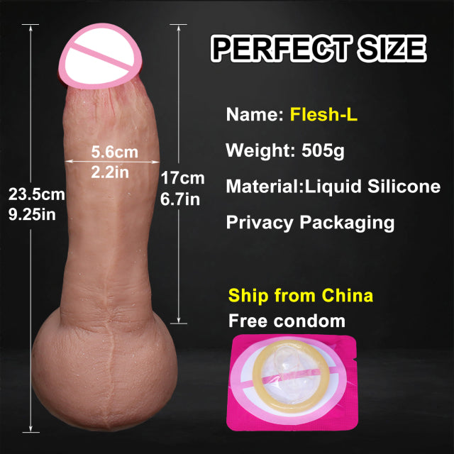 Skin Feel Realistic Rubber Dildo Lesbian Masturbators Silicone Dick Big Suction Cup Penis Anal Plug Sex Toy for Men Women