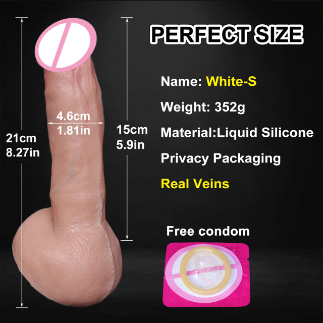 Skin Feel Realistic Rubber Dildo Lesbian Masturbators Silicone Dick Big Suction Cup Penis Anal Plug Sex Toy for Men Women