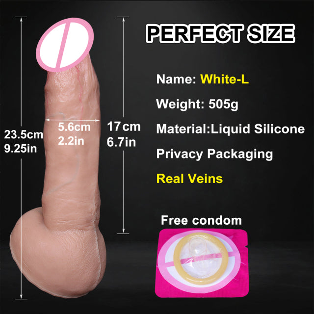 Skin Feel Realistic Rubber Dildo Lesbian Masturbators Silicone Dick Big Suction Cup Penis Anal Plug Sex Toy for Men Women