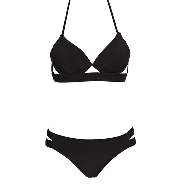 Andzhelika Sexy Bikinis Set Swimsuits Women Push Up Swimwear Ribbed Strap Bathing Suit Biquini Bikini New Beachwear