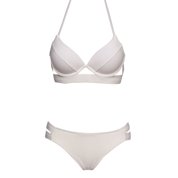 Andzhelika Sexy Bikinis Set Swimsuits Women Push Up Swimwear Ribbed Strap Bathing Suit Biquini Bikini New Beachwear