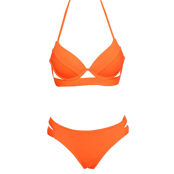 Andzhelika Sexy Bikinis Set Swimsuits Women Push Up Swimwear Ribbed Strap Bathing Suit Biquini Bikini New Beachwear