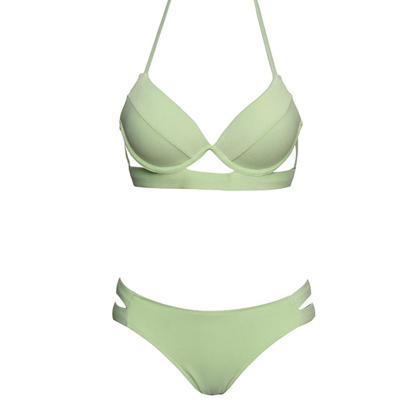 Andzhelika Sexy Bikinis Set Swimsuits Women Push Up Swimwear Ribbed Strap Bathing Suit Biquini Bikini New Beachwear