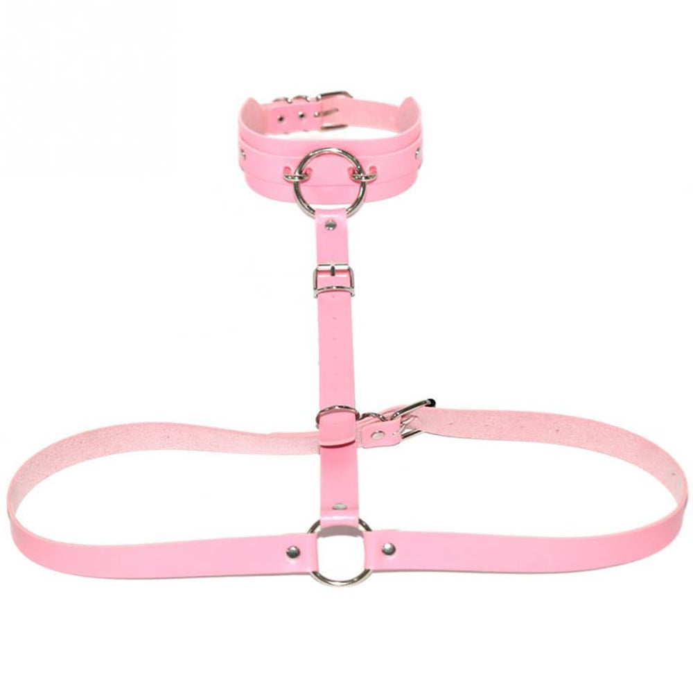 Harness Women Leather Bondage Goth Clothes Punk Adjustable Suspender Metal Belt Sexy Lingerie Gothic Fashion Buttocks Bra Rave