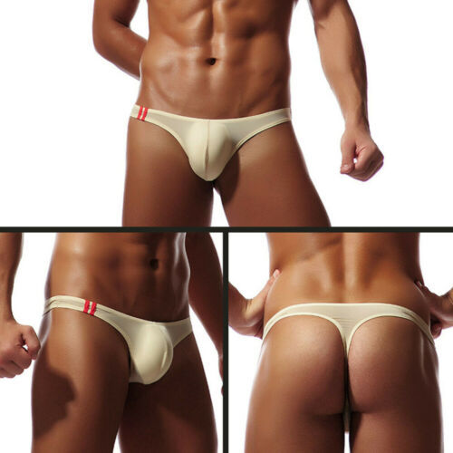 Men Underwear Sexy T-Back G-String Briefs Breathable Thong Seamless Underpants Sissy Lingerie Men&#39;s Panties