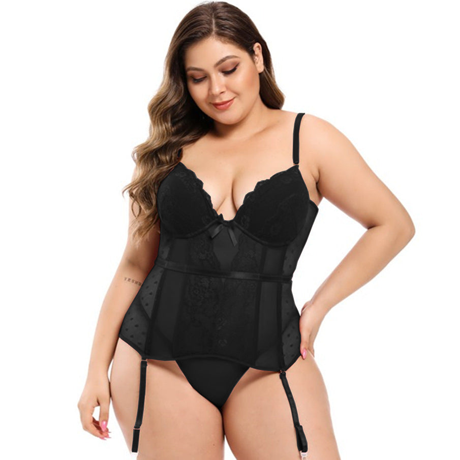 Women Dress Underwear Corsets Bustier Underwire Bra Bodysuit Briefer Body Shaper Sexy Lingerie with Garter Belt Waist Trainer