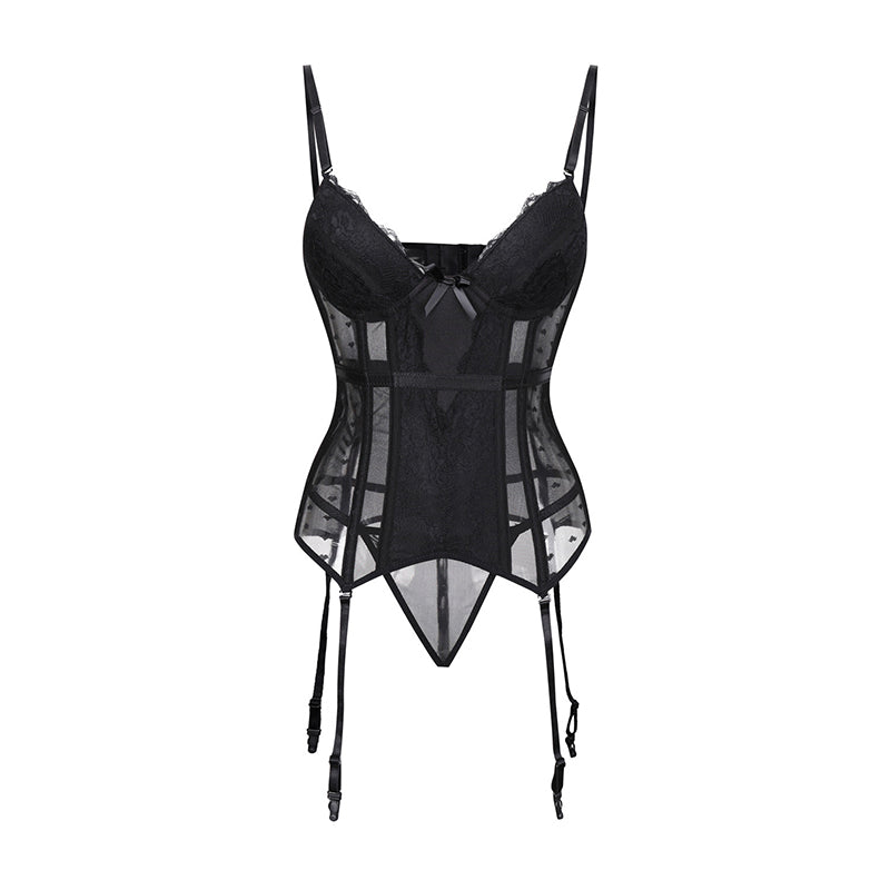 Women Dress Underwear Corsets Bustier Underwire Bra Bodysuit Briefer Body Shaper Sexy Lingerie with Garter Belt Waist Trainer