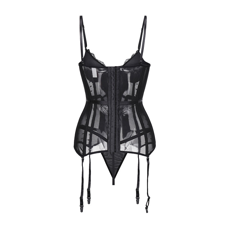 Women Dress Underwear Corsets Bustier Underwire Bra Bodysuit Briefer Body Shaper Sexy Lingerie with Garter Belt Waist Trainer